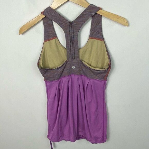 Lululemon Power Dance Tank Ultra Violet Built In Bra Size 6 Heathered Purple Top - Picture 5 of 9